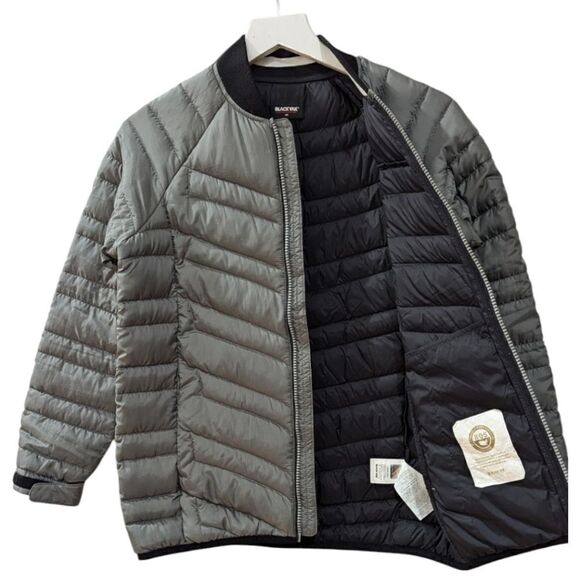 BlackYak Women's XXS 155CM Down Jacket Lightweight Puffer Zip Up Grey - Picture 4 of 12